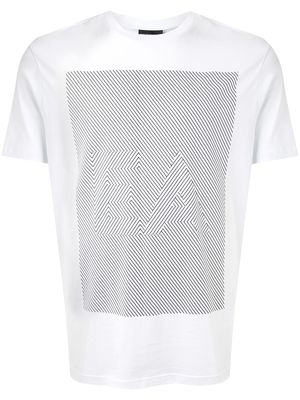 EMPORIO ARMANI geometric logo print T-shirt - White