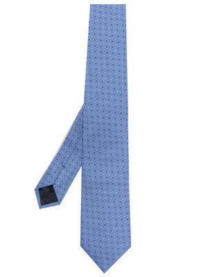 Emporio Armani geometric-pattern tie - Blue