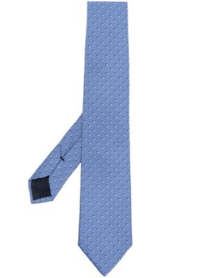 Emporio Armani geometric-print tie - Blue