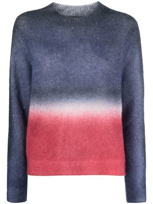 Emporio Armani gradient knit jumper - Blue