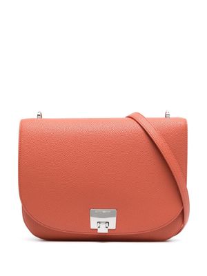 Emporio Armani grained leather shoulder bag - Orange