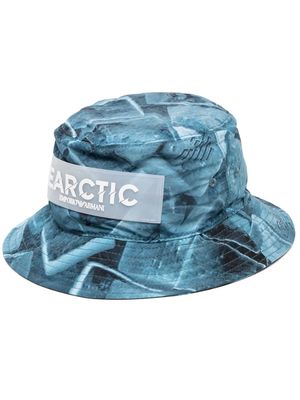 Emporio Armani graphic-print bucket hat - Blue