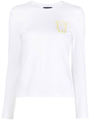 Emporio Armani graphic-print long-sleeve T-Shirt - White