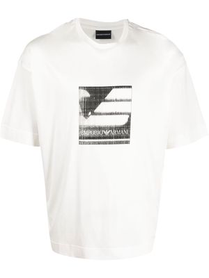 Emporio Armani graphic-print short-sleeve T-shirt - White
