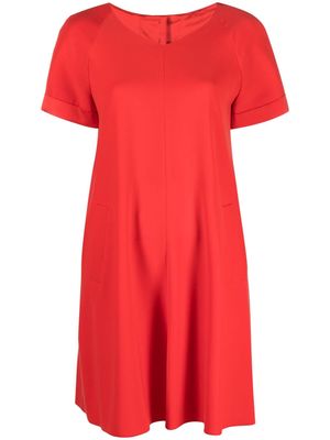 Emporio Armani gusset-detail mini dress - Red