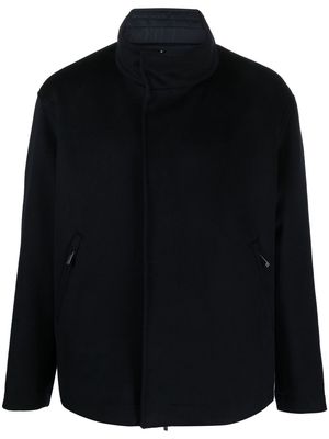 Emporio Armani high neck concealed fastening jacket - Blue