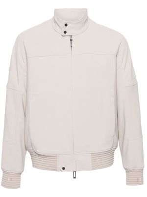 Emporio Armani high-neck zip-up jacket - Neutrals