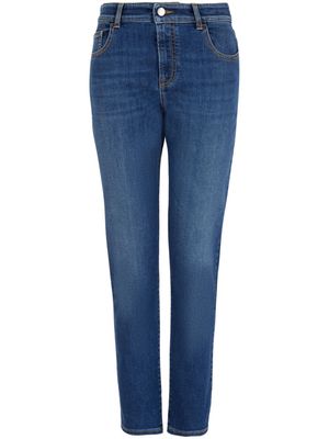 Emporio Armani high-rise slim-cut jeans - Blue