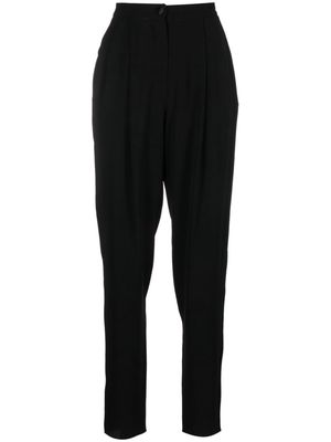 Emporio Armani high-waist tapered trousers - Black