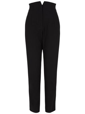 Emporio Armani high-waist virgin wool trousers - Black