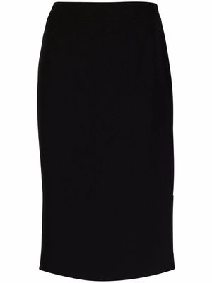 Emporio Armani high-waisted bodycon midi skirt - Black