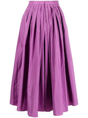 Emporio Armani high-waisted pleated midi trousers - Purple