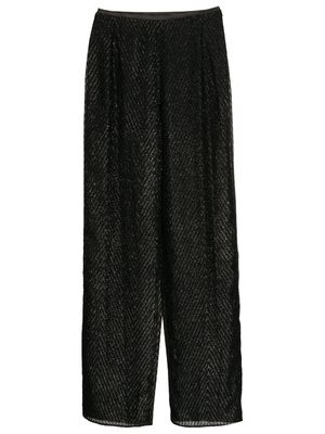 Emporio Armani high-waisted sequin trousers - Black