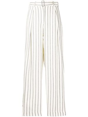 Emporio Armani high waisted striped trousers - Neutrals