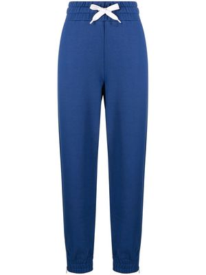 Emporio Armani high-waisted tapered track pants - Blue