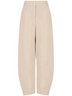 Emporio Armani high-waisted tapered trousers - Neutrals