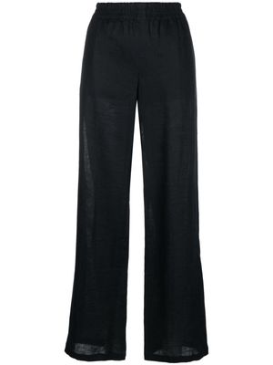 Emporio Armani high-waisted wide-leg trousers - Blue