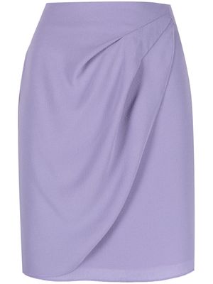Emporio Armani high-waisted wrap-detail skirt - Purple