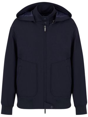 Emporio Armani hooded zip-up jacket - Blue