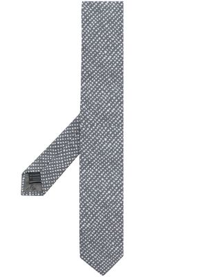 Emporio Armani irregular dots jacquard tie - Grey