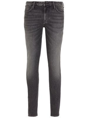 Emporio Armani J06 low-rise slim-fit jeans - Black