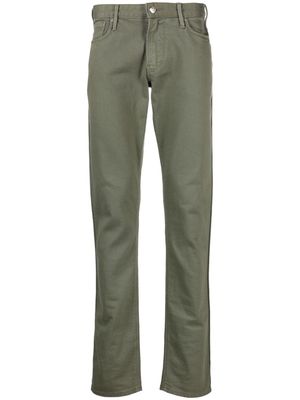Emporio Armani J06 low-rise straight-leg jeans - Green