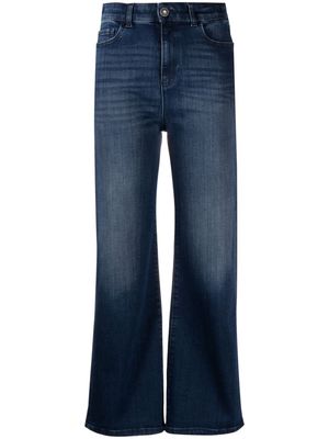 Emporio Armani J33 mid-rise wide-leg jeans - Blue
