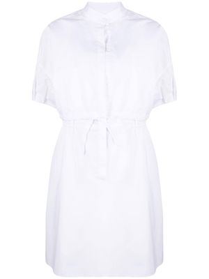 Emporio Armani keyhole-neck tie-waist mini dress - White
