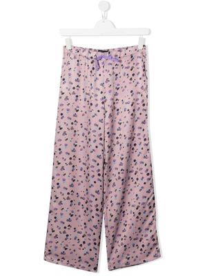 Emporio Armani Kids all-over graphic-print trousers - Pink