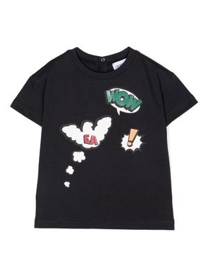 Emporio Armani Kids cartoon-print T-shirt - Black