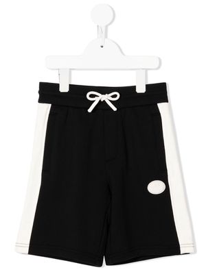Emporio Armani Kids colour-block track shorts - Black