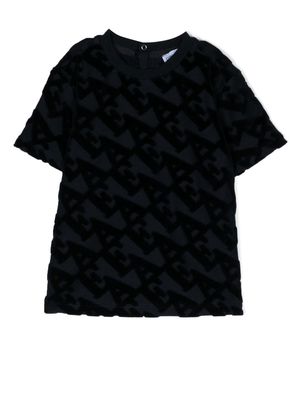Emporio Armani Kids cotton-blend crew-neck T-shirt - Black