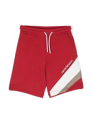 Emporio Armani Kids elasticated casual shorts - Red