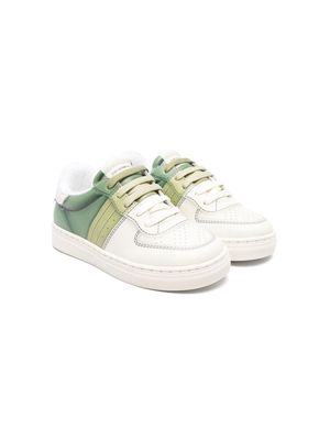 Emporio Armani Kids gradient lace-up sneakers - White