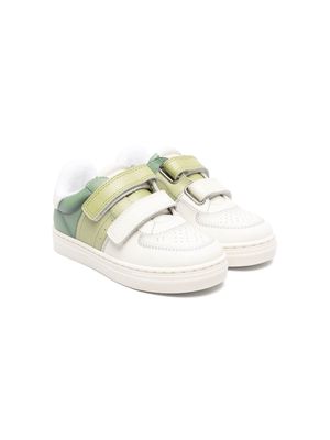 Emporio Armani Kids gradient touch-strap sneakers - White