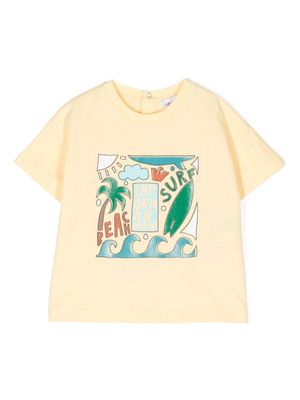 Emporio Armani Kids graphic-print cotton T-shirt - Yellow