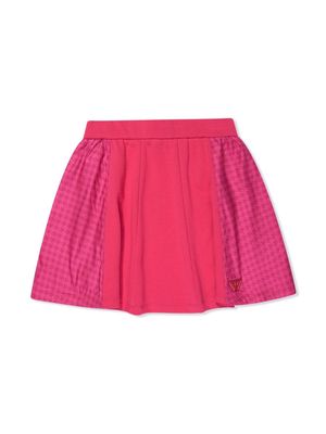 Emporio Armani Kids houndstooth-pattern cotton mini skirt - Pink