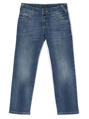 Emporio Armani Kids J45 straight-leg jeans - Blue