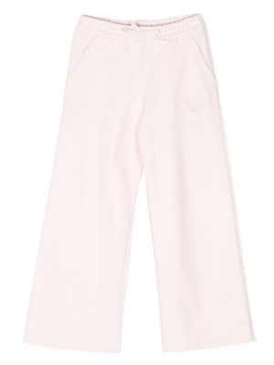 Emporio Armani Kids logo-appliqué track pants - Pink