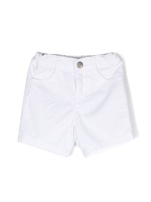 Emporio Armani Kids logo-detail denim shorts - White