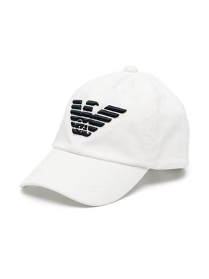 Emporio Armani Kids logo-embroidered baseball cap - White