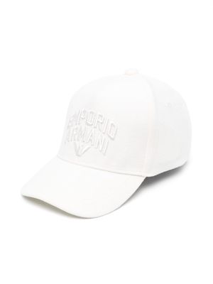 Emporio Armani Kids logo-embroidered cap - White