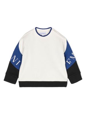 Emporio Armani Kids logo-embroidered colour-block sweatshirt - Multicolour