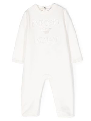 Emporio Armani Kids logo-embroidered cotton pajamas - White