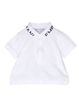 Emporio Armani Kids logo-embroidered polo shirt - White