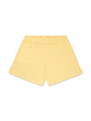 Emporio Armani Kids logo-jacquard cotton-blend shorts - Yellow