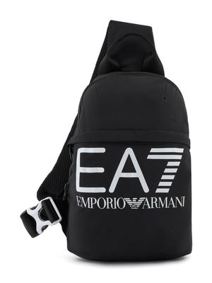 Emporio Armani Kids logo-print belt bag - Black