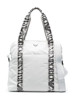 Emporio Armani Kids logo-print changing bag - Grey