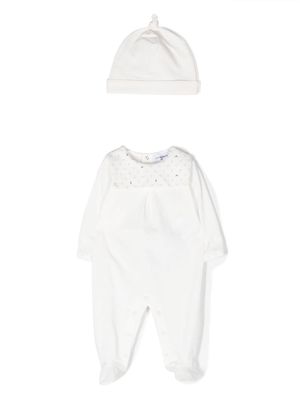 Emporio Armani Kids logo-print cotton babygrow set - White