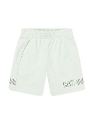 Emporio Armani Kids logo-print cotton shorts - Grey